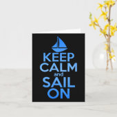 保Calm Sail Onおもしろい Sailing Lover引用文ことわざ カード (黄色い花)