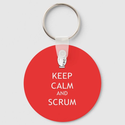 保Calm & Scrum キーホルダー (正面)