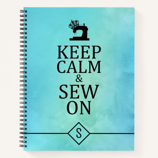 保Calm Sew On Craftsブルーウォーター ノートブック (正面)