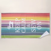 保Calm Sew On Crafts Rainbow ビーチタオル (正面)