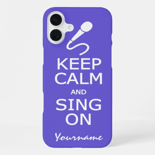 保Calm & Sing Onカスタムカラーケース iPhoneケース (裏面)
