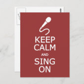 保Calm & Sing Onカスタムカラー葉書 ポストカード (正面/裏面)