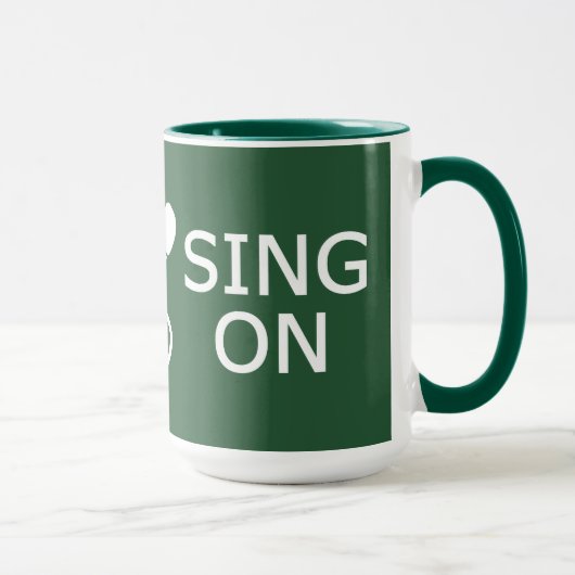 保Calm & Sing OnカスタムColor mug マグカップ (右)