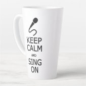 保Calm & Sing On名前をカスタムする カフェラテマグ (左アングル)