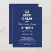 保Calm Sipと見るベビー誕生の発表 招待状 (正面/裏面)