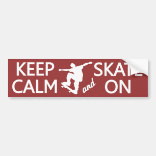 保Calm & Skateオンカスタムカラーバンパーステッカー バンパーステッカー