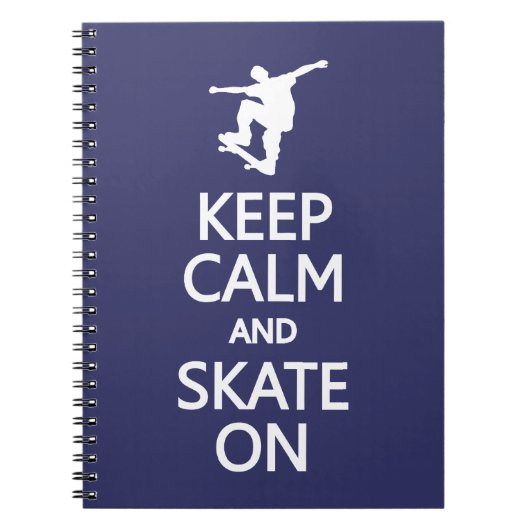 保Calm & Skate Onカスタム Color notebook ノートブック (正面)