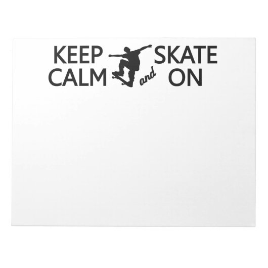 保Calm & Skate OnカスタムNotepad ノートパッド (正面)