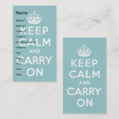 保Calm Sky Blue 名刺 (正面/裏面)