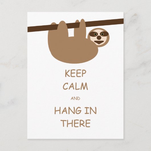 保Calm Slothはがき ポストカード (正面)