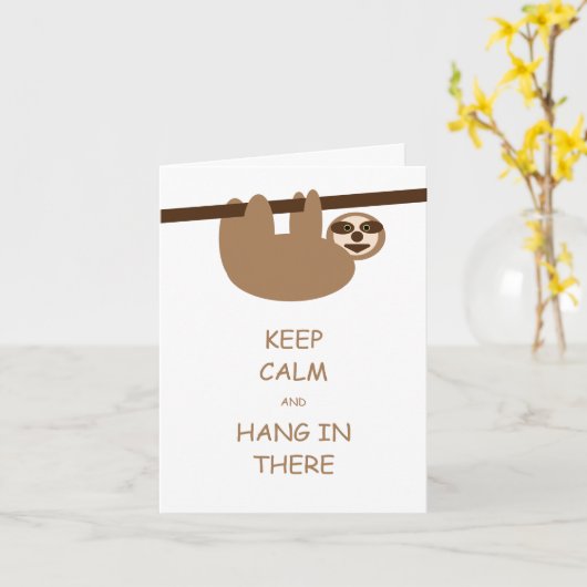 保Calm Sloth Card カード (黄色い花)