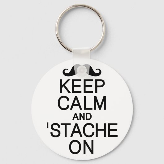 保Calm & Stache On key chain キーホルダー (正面)