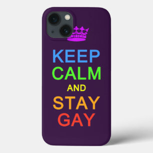 保Calm & Stayゲイカスタムカラーケース iPhone 13ケース
