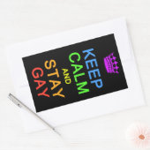 保Calm & Stayゲイ 長方形シール (封筒)