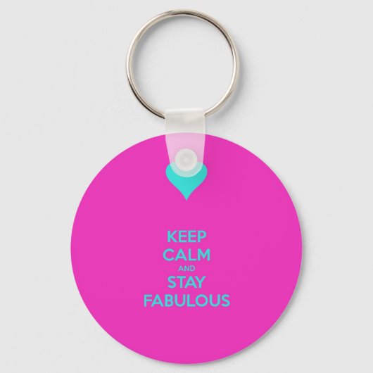 保Calm & Stay Fabulous キーホルダー (正面)