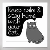 保Calm & Stay Home With Your Cat ポスター (正面)
