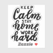 保Calm Stay Home Work懸命 シール (シート)