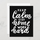 保Calm Stay Home Work懸命 ポストカード (正面/裏面)