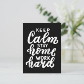 保Calm Stay Home Work懸命 ポストカード (スタンド正面)