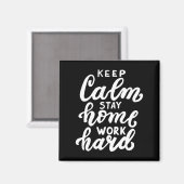 保Calm Stay Home Work懸命 マグネット (正面/裏面)
