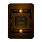 「保Calm & Steam On」マシンエージステームパンク マグネット (縦)