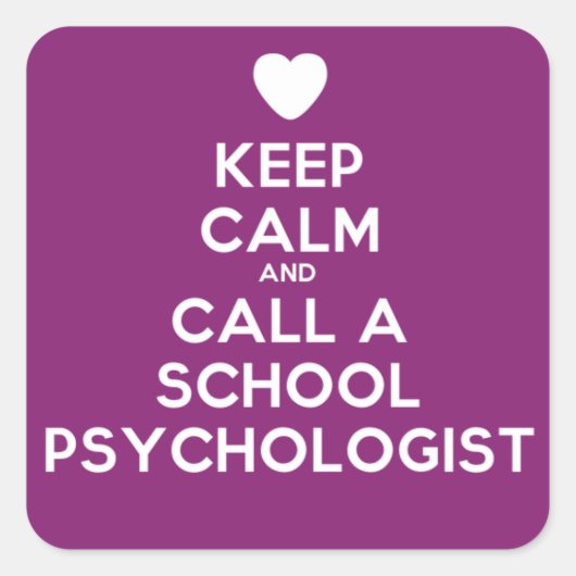 保Calm Stickers for the School Psychologist スクエアシール (正面)