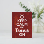 保Calm Taurus On誕生日占星術 ポストカード (スタンド正面)