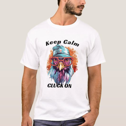 保Calm Tee – 思わせぶりなチキンロースターシャツ Tシャツ (正面)