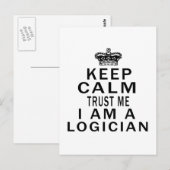 保Calm Trust Me Am Logician ポストカード (正面/裏面)