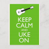 保Calm Uke On (Shamrock) ポストカード (正面)