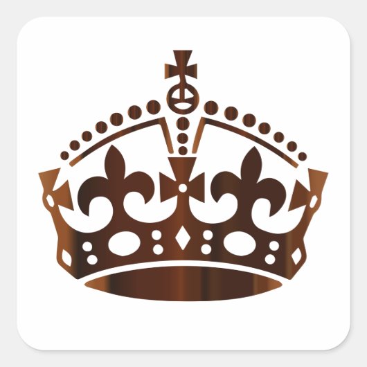 保Calm Wood Crown – 背景の変更 スクエアシール (正面)