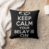 保Calm Your Belay Is On Cuteおもしろいロック登山 クッション (ブランケット)