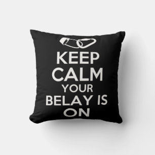 保Calm Your Belay Is On Cuteおもしろいロック登山 クッション