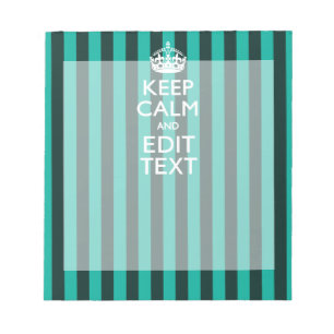 保Calm Your Text onターコイズストライプ Decor ノートパッド