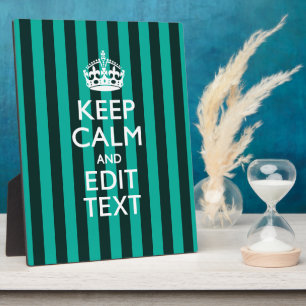 保Calm Your Text onターコイズストライプ Decor フォトプラーク