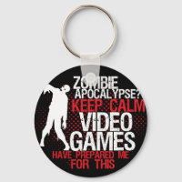 保Calm Zombie Apocalypseゲーマーおもしろいキーチェーン