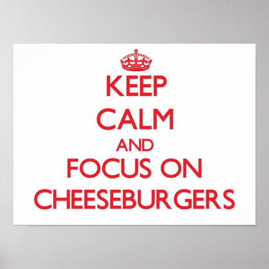 保Cheeseburgersに集中 ポスター (正面)