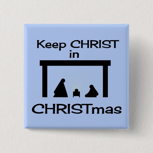 保CHRISTmasのCHRISTスクエアボタン/ピン 缶バッジ (正面)