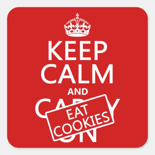 保Cookie食べ スクエアシール (正面)