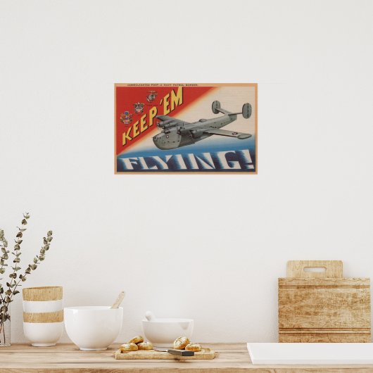 保Em/飛んでいる PB2Y-2 ポスター (キッチン)