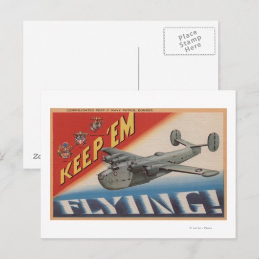 保Em/飛んでいる PB2Y-2 ポストカード (正面/裏面)