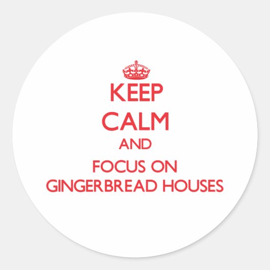 保Gingerbread Housesに集中 ラウンドシール (正面)