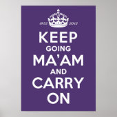 保Going Ma'am A2 Poster Queen's Diamond Jubilee ポスター (正面)