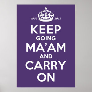 保Going Ma'am A2 Poster Queen's Diamond Jubilee ポスター