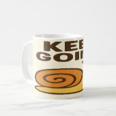 保Going Snail – 可愛いやる気を起こさせるデザイン コーヒーマグカップ (正面左)