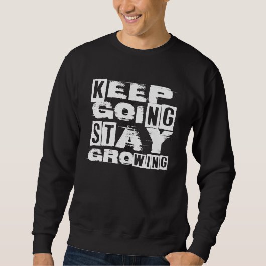 保Going Stay Growing Motivation引用文Inspira スウェットシャツ (正面)
