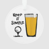 保Itシンプルおもしろいゴルフビール オーナメント (裏面)