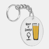 保Itシンプルおもしろいゴルフビール キーホルダー (正面左)