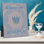 保Itシンプル: Pastel 王室の Clarity Pattern Art フォトプラーク (側面)