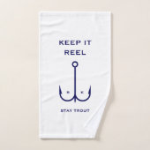 保itリール魚釣りお父さんおもしろいデイステイトラウト バスタオルセット (ハンドタオル)